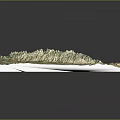 Detailed 3D Mountainous Terrain Model With Lush Green Vegetation And Deep Valleys