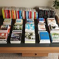 Books Books Books Coffee Table Desk Green Planting 3d model