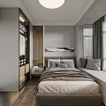 Modern Minimalist Open Plan Living And Dining Room With Natural Wood Panel Interior Design