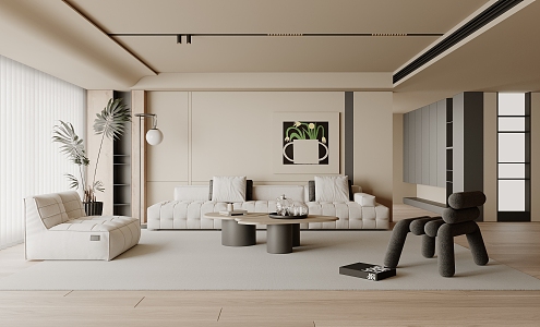 modern living room home living room 3d model