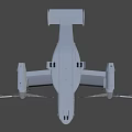 Military Tiltrotor Helicopter With Gray Body Large Rotors And Number 12