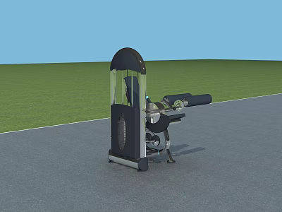Outdoor Sports Equipment For Fitness Training With Seat And Arm Extension Design On Grass Field 3d model