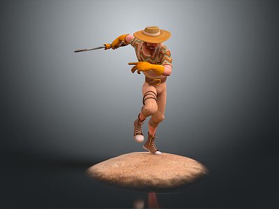 Western Samurai Western Warrior Western Hero Western Warrior Knight Hero Ancient Warrior Paladin 3d model