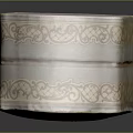 Elegant Lavender Perfume Cosmetics Decorative Box With Intricate Golden Patterns And Double Layer