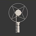 Modern Electronic Device With Circular Frame Central Intricate Pattern And Metal Support Structure