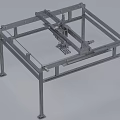 Industrial Equipment Featuring Metal Frame Structure With Mechanical Arm And Support Legs