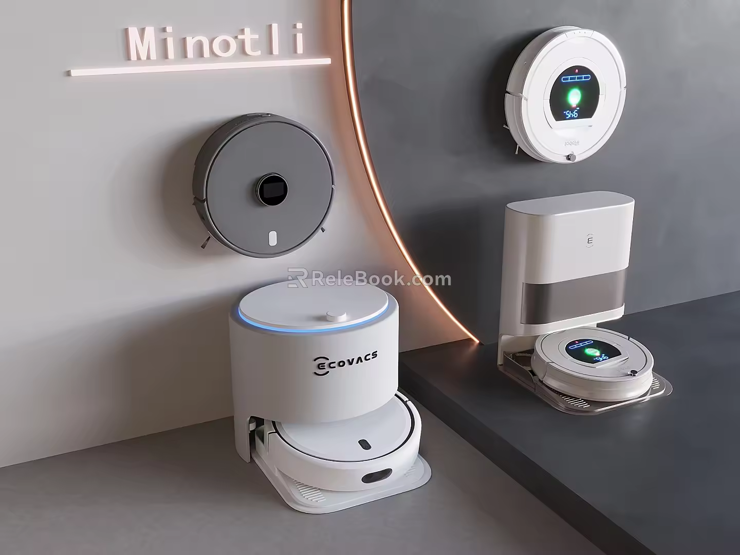 Intelligent sweeping robot mopping machine sweeping and dragging all-in-one machine 3d model