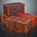 Boxes, Bags, Leather Boxes, Leather Boxes and Containers Realistic 3d model