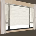 Beige Curtains With Layered Window Design And Natural Light In Modern Room Interior
