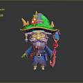 Wise Old Man Old Man Ancient Old Man Ancient Wise Warlock Taoist priest wizard mage 3d model
