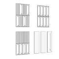 Modern wall decorative panel modeling wall 3d model