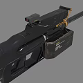 FR 4 Black Tactical Sniper Rifle Featuring Long Barrel Magazine and Precision Scope