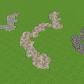 Stepping Stones Path on Green Lawn with Natural Stone Arrangement and Garden Design