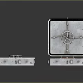 Metal Storage Equipment With Circular Lock And Steering Wheel Closure Open Closed Designs