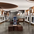 Modern Clothing Store Interior With Display Racks Mannequin And Fashion Apparel
