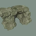 Natural Stone Rock Formation With Rough Surface And Arch Shape Structure Design