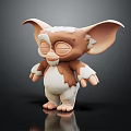 Cute Fantasy Creature With Big Ears Brown White Fur Closed Eyes Standing Pose