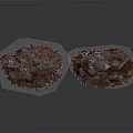 Rusted Metal Decorative Scene Components With Irregular Shape And Rock Texture