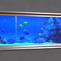 Underwater Animal Painting With Coral Reef Colorful Fish And Blue Sea Background