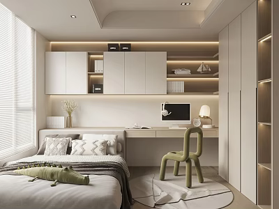 Modern Tatami Bedroom 3d model