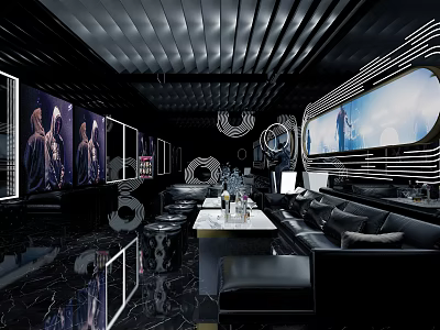 Modern Style KTV 3d model