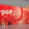 New Year Meichen Science and Technology Zone Card Point Photo Area Interactive Area Science and Technology Line Photo Area Meichen Mentou Science and Technology Sense Area Display Background Board Trophy Display Booth dp Point Meichen Tables and Chairs 3d model