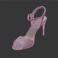 Elegant Rose Gold Open Toe Stiletto Heels With Ankle Strap And Smooth Satin Finish