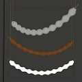 Modern Elegant Wave Shaped Chandelier With Transparent Glass And Warm Lights