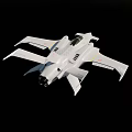 White Fighter Jet Model Featuring YSV Marking Transparent Cockpit And Multiple Wings 3d model