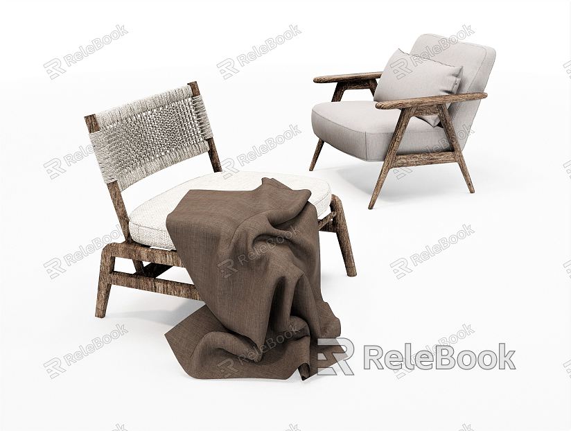 Modern Sofa Chair Leisure Chair Single Person Sofa Leisure Sofa Backrest Chair Rattan Chair Bamboo Chair Blanket model