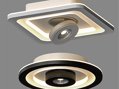 Modern Downlights And Spotlights With Sleek Design For Home Illumination 3d model