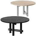 Modern Dining Tables With Light And Dark Wood Tops And Metal Legs Design
