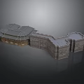 Traditional Architecture With Multi layered Roof Circular Structure And Stone Wall Gray Tiles