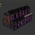 Gothic Church Building With Stained Glass Windows Arched Stone Masonry And Cross On Roof