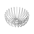 Gold Metal Wire Design Kitchen Utensil Storage Basket For Tabletop Organization