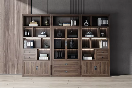 New Chinese Bookcase 3d model