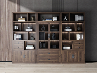 New Chinese Bookcase 3d model