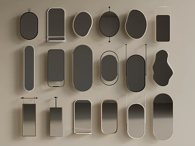 009 Light Luxury French Style Mirror Dressing Mirror Makeup Mirror Bathroom Mirror Floor Mirror Decorative Mirror 3d model