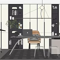 Modern Study Simple Study 3d model