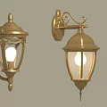 Elegant Classical Brass Wall Lamps With Glass Shade And Wall Mounted Design