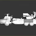 Futuristic Armored Truck With Advanced Sci Fi Equipment And Multi Wheel Design