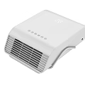 White Air Conditioner Fan With Modern Design Digital Display And Sleek Air Vents