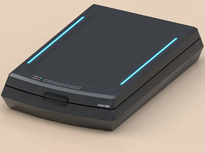 COCREDO Scan Pro Black Flatbed Scanner With Blue Indicator Lights For Document Scanning 3d model