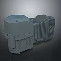 Gray Car Tire Mechanical Part with Cooling Fin Structure Top Round Cover and Side Connections