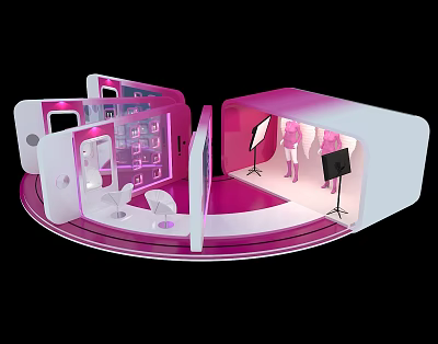 Modern pop-up shop 3d model