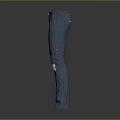 Blue Denim Slim Fit Jeans With Distressed Knee Detail For Casual Style