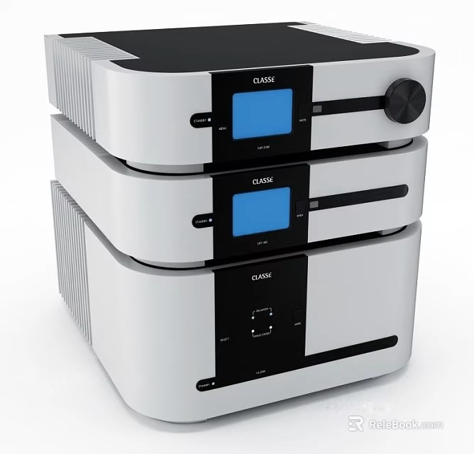 CLION Stackable Audio System With Digital Display And Multi Unit Design For Home Use 3d model 