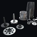 Bearing Gear Hardware Component Wrench Screw Low Face Number Low Mold Simple Mold Game Sub-era Film and Television Level Super Realistic High Precision 3d model