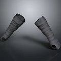 Character Creature Pair Of Gray Wrinkled Long Tube Limbs 3D Render