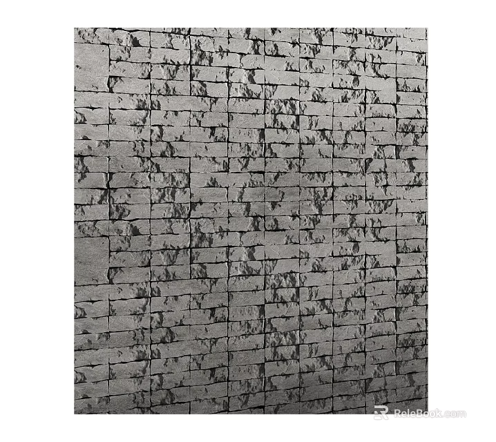 Shower Sauna Interior Design with Modern Gray Brick Wall Texture Features 3d model 